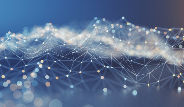 An abstract image of connected data points